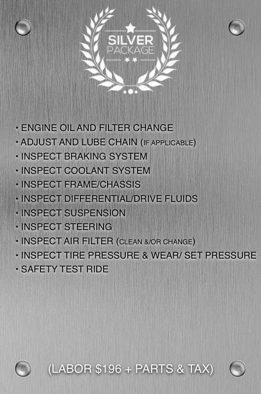 ATV Service Specials Silver