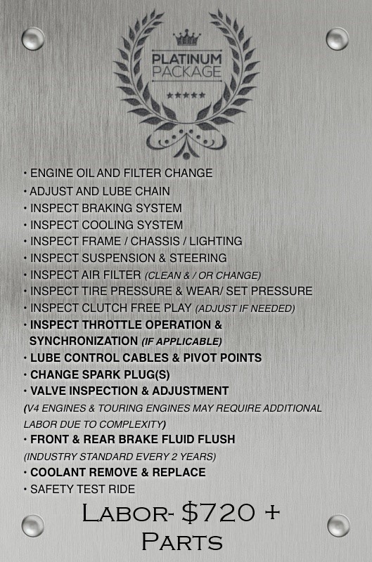 Motorcycle Service Packages Platinum