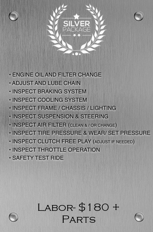 Motorcycle Service Packages Silver
