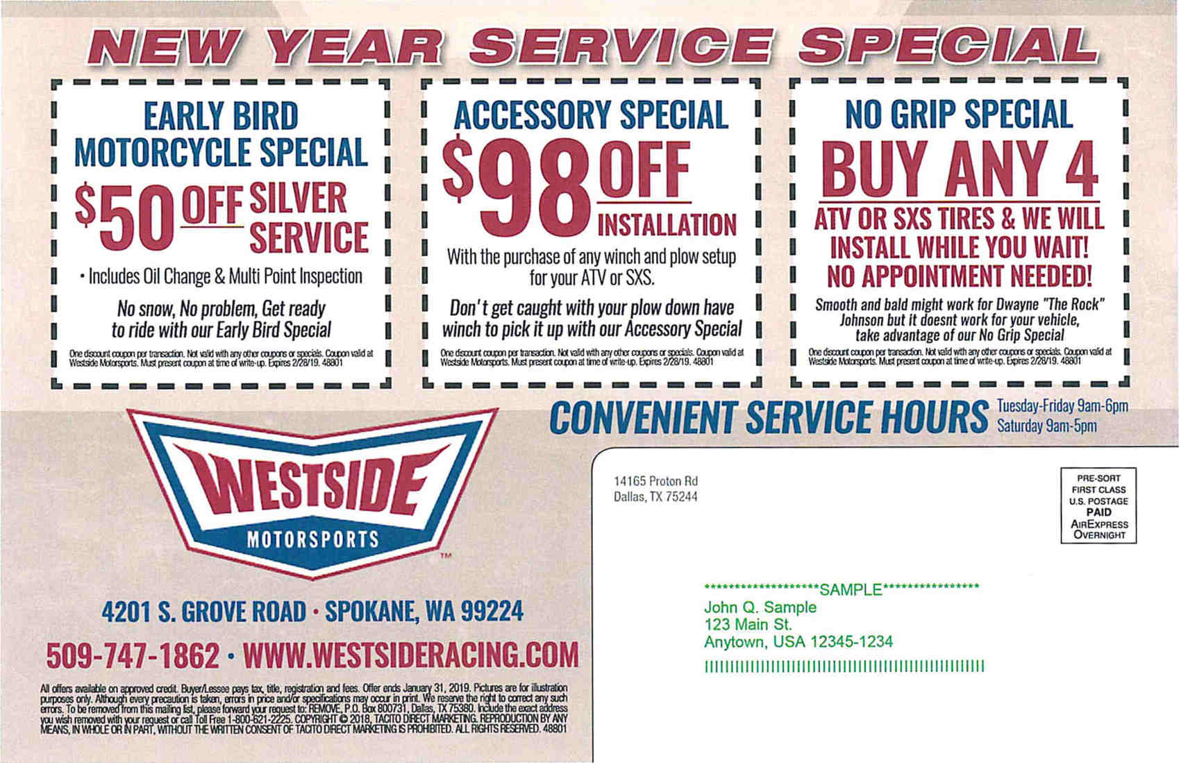 Westside Motorsports Service Specials